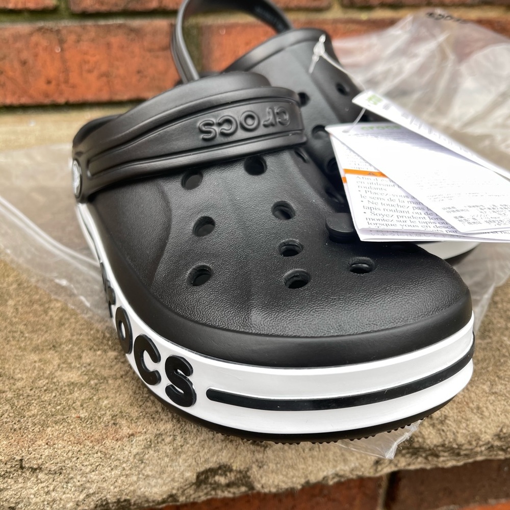 New Crocs Kids’ Bayaband Clog Classic Black - Picture 2 of 16
